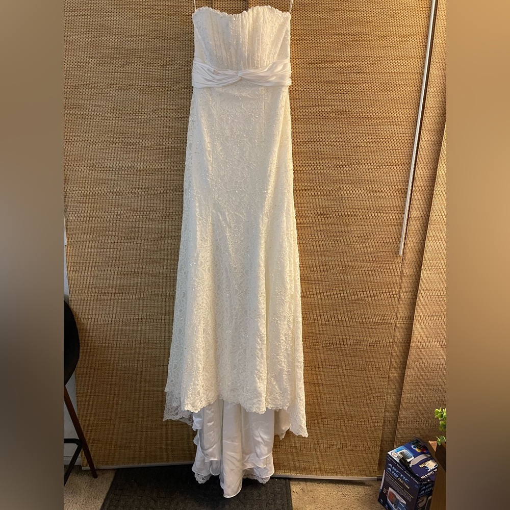 David's Bridal Ivory Strapless Sleeveless Gown